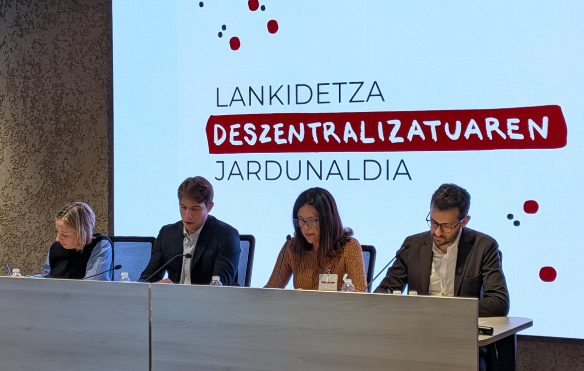 CONFOCOS's tweet photo. 🌍 La cooperación descentralizada se construye desde la colaboración.

Nuestro presidente @jordicuadras ha participado en Bilbao en las jornadas organizadas por eLankidetza, un espacio para compartir perspectivas y reforzar alianzas entre los distintos actores de la cooperación. https://t.co/1fXqjAq4TV