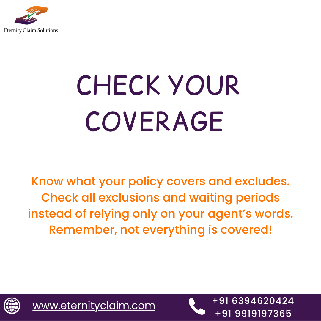 EternityClaim's tweet photo. Never Assume. Always check your policy. Know your coverage, exclusions and waiting periods.
Insurance Policy Coverage, Insurance Exclusions, Waiting Periods, Health Insurance Tips, Insurance Claim Help,Eternity Claim Solutions
#InsuranceAwareness #InsuranceTips #HealthInsurance https://t.co/7Ga8YKPGNu
