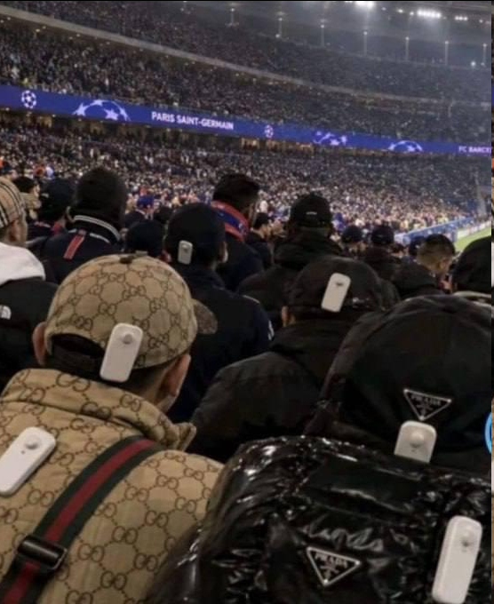 UinHurricane's tweet photo. French PSG fans during last night's match against Barcelona https://t.co/iapsBu0G2V