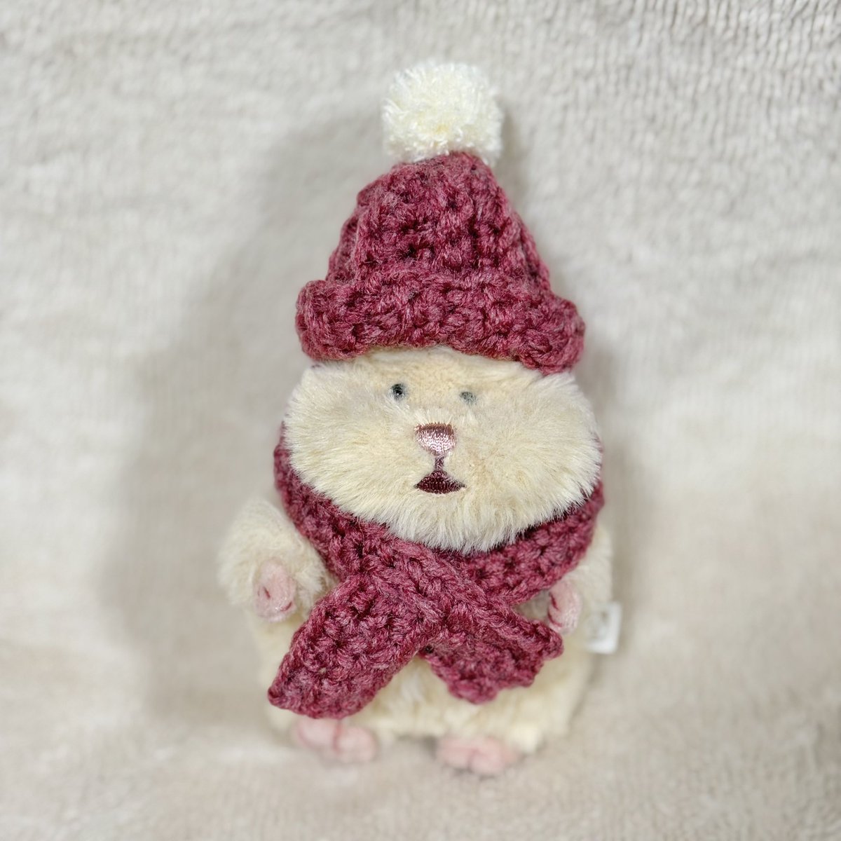pon_____h's tweet photo. 少し早めの冬支度🧣

 #はむにぎり
 #はむにぎりのいる暮らし https://t.co/jtBiHUZSnu