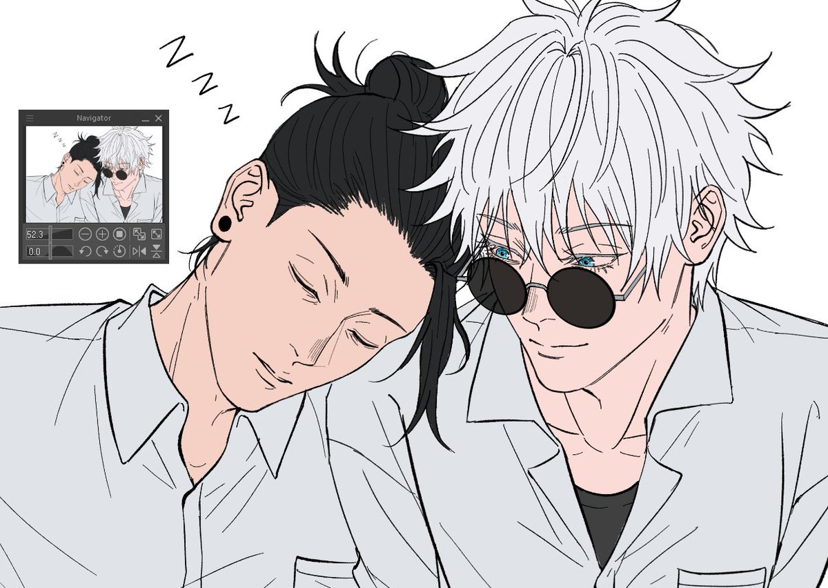_mokukun's tweet photo. 五夏 wip

คนไม่มีแฟนนั่งหลับกันยังไงครับ https://t.co/VcJmvGjj67
