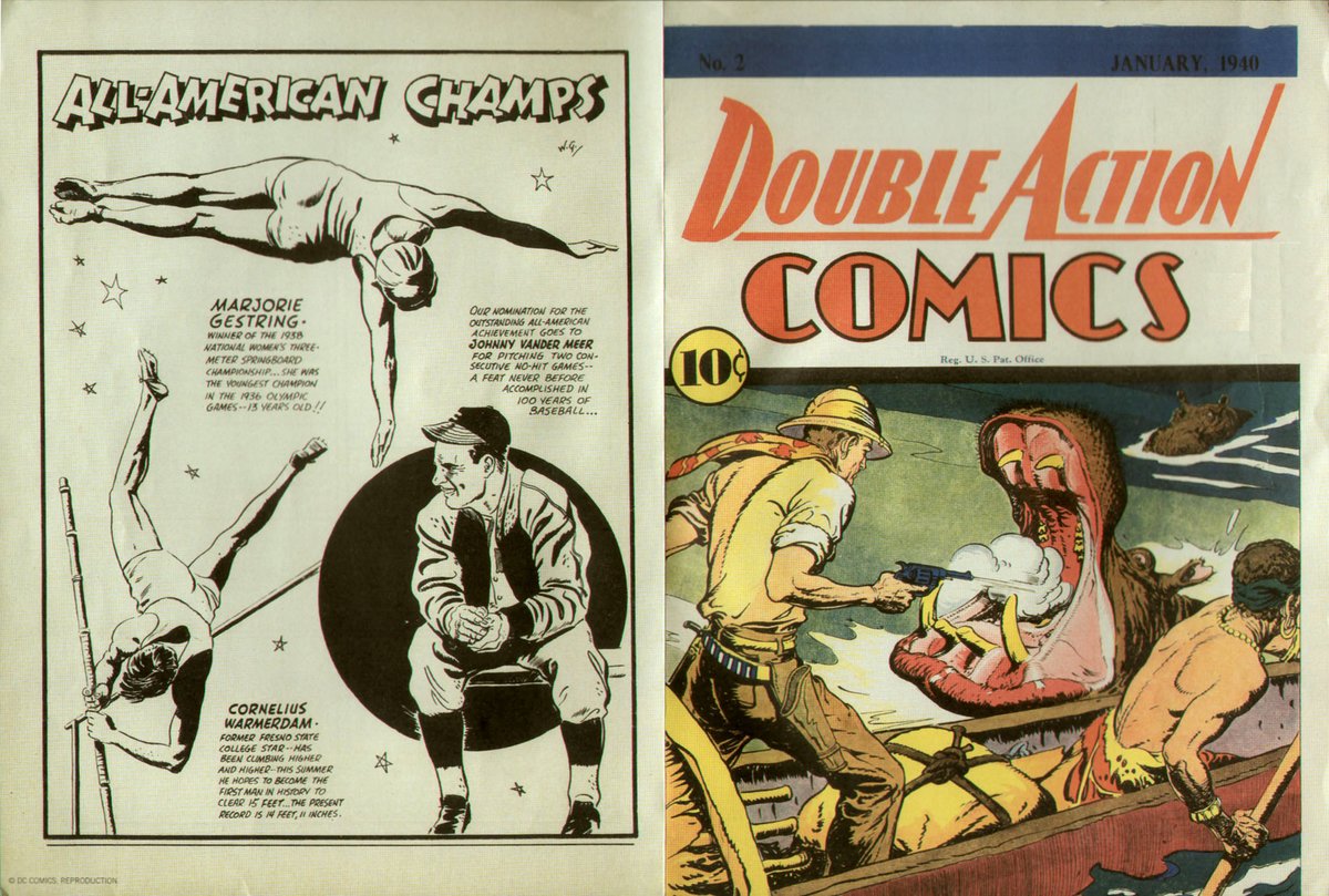 RobMessick's tweet photo. They also tried to make Double Action Comics happen.  It didn't.

@DCComics @DCOfficial @Superman
#JoeShuster #JerrySiegel #DCComics #ActionComics
@JamesGunn @actioncomics https://t.co/dDLwhp66MI