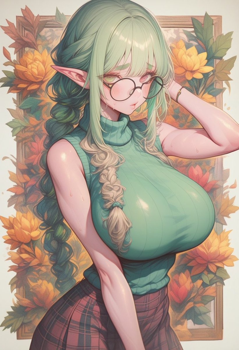 k_b_parka's tweet photo. 【グリーンノースリーブのメガネっ娘エルフ】

#AIイラスト #DaysAI #AIイラスト好きと繋がりたい https://t.co/lyr2DuMZjH