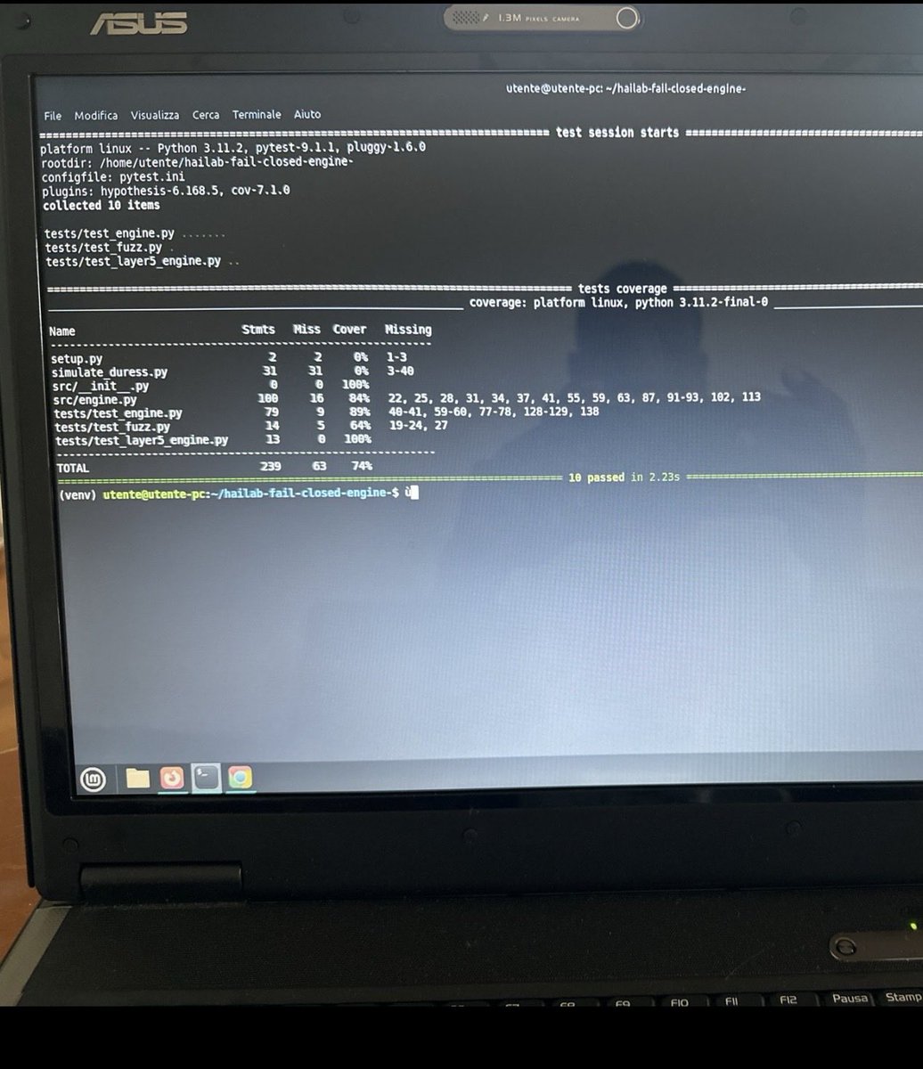 waleed230's tweet photo. 🛡️ Fail-Closed Engine Status Update:

74% test coverage verified with a 100% pass rate! Integrated fuzz testing via Hypothesis to validate real-time zeroization &amp; panic routes under stress.

Secure primitives in action 🐍⚡

#Python #CyberSecurity #AppSec #OpenSource #InfoSec https://t.co/OPHKxmK45E