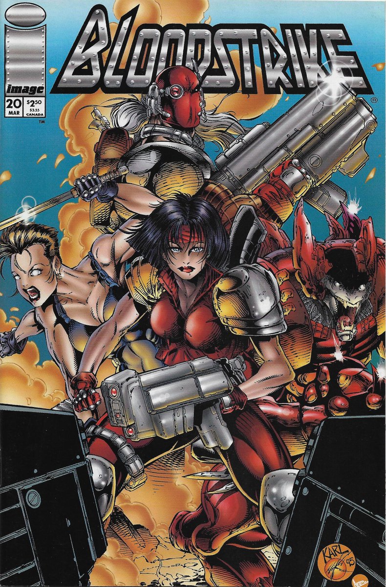 RobMessick's tweet photo. Bloodstrike 20.  Cover by Karl Altstaetter and Danny Miki.

#BloodStrike created by @robertliefeld 
#KarlAlstaetter @DannyMiki_ #ExtremeStudios @ImageComics #ExtremeSacrifice https://t.co/BQin6evLV0