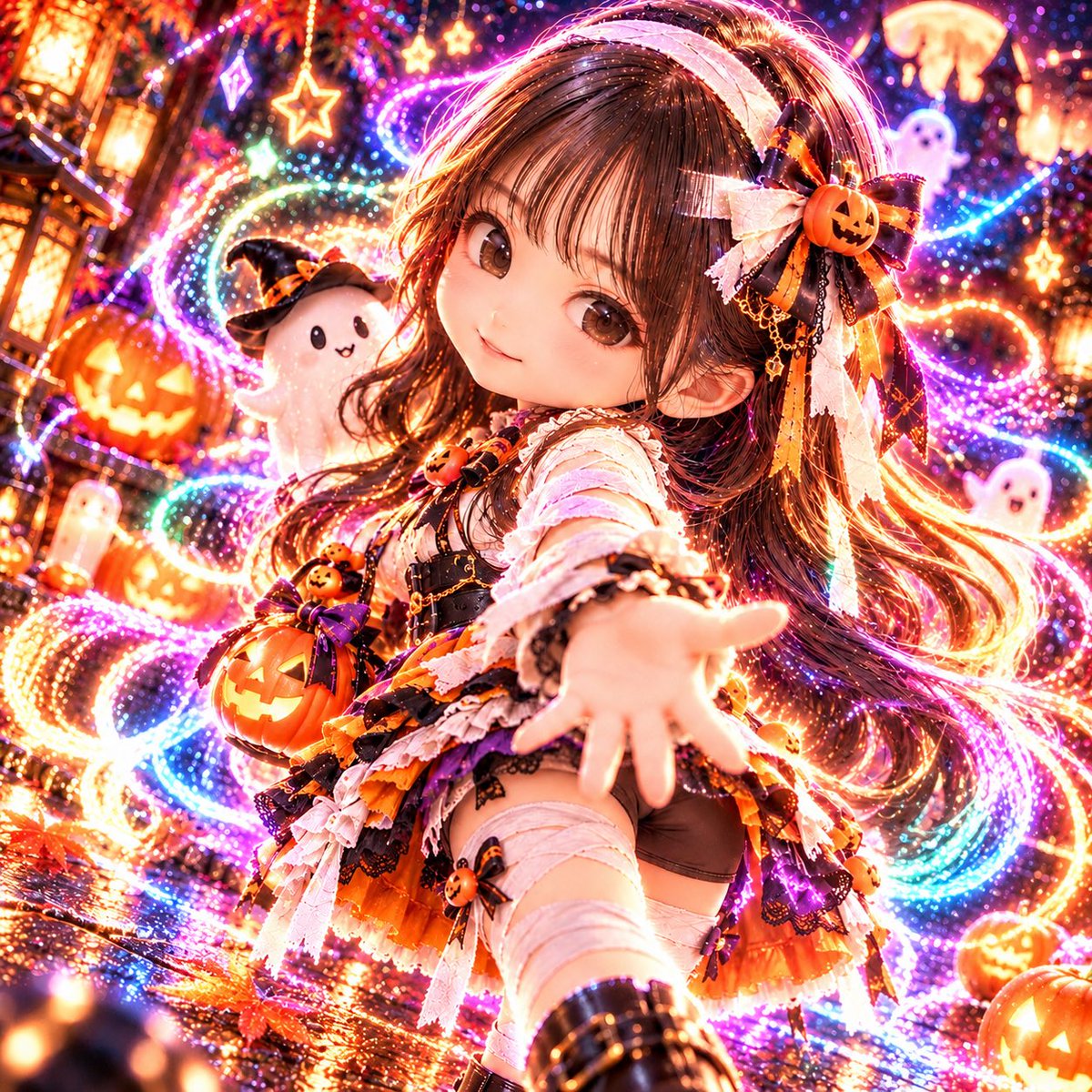 aoi_yoirofilm's tweet photo. #ハロウィン #AI美女 #虹色の魔法 
SFW

Trick or Treat〜っ！🍬💕

ねぇねぇ、こっち見てぇ〜っ♡
うちのキラキラ魔法に
かかっちゃった？🪄💗

今夜はちょっぴり甘えんぼな
魔女っ子なのぉ〜っ🎀

お菓子をくれなきゃ……
いたずらしちゃうぞぉ〜っ♡
(៸៸>⩊<៸៸)💕 https://t.co/toThA2Qkye
