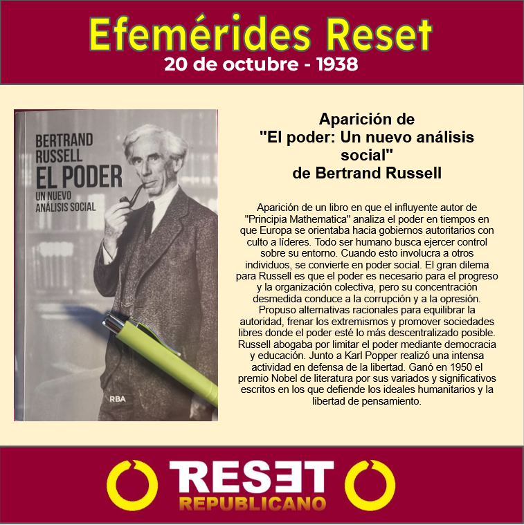 ResetRep's tweet photo. 1938 - Russell advertía a Europa sobre líderes y poder... https://t.co/ICDlZf3kbI