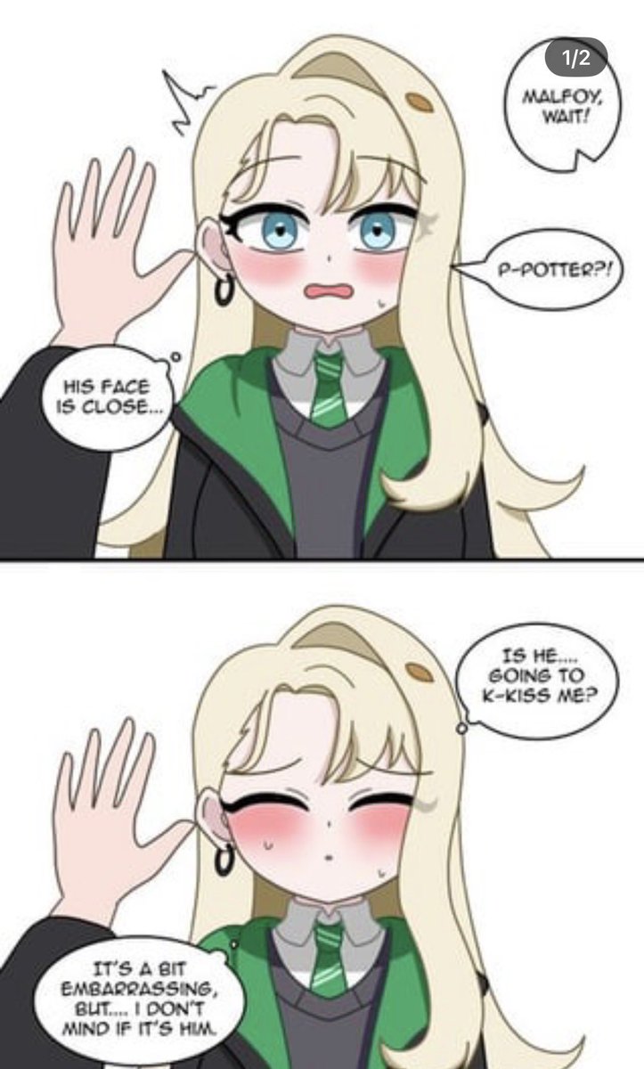 ib63319's tweet photo. Malfoid thought Potter was going to kiss her https://t.co/V7IKj0ObQN