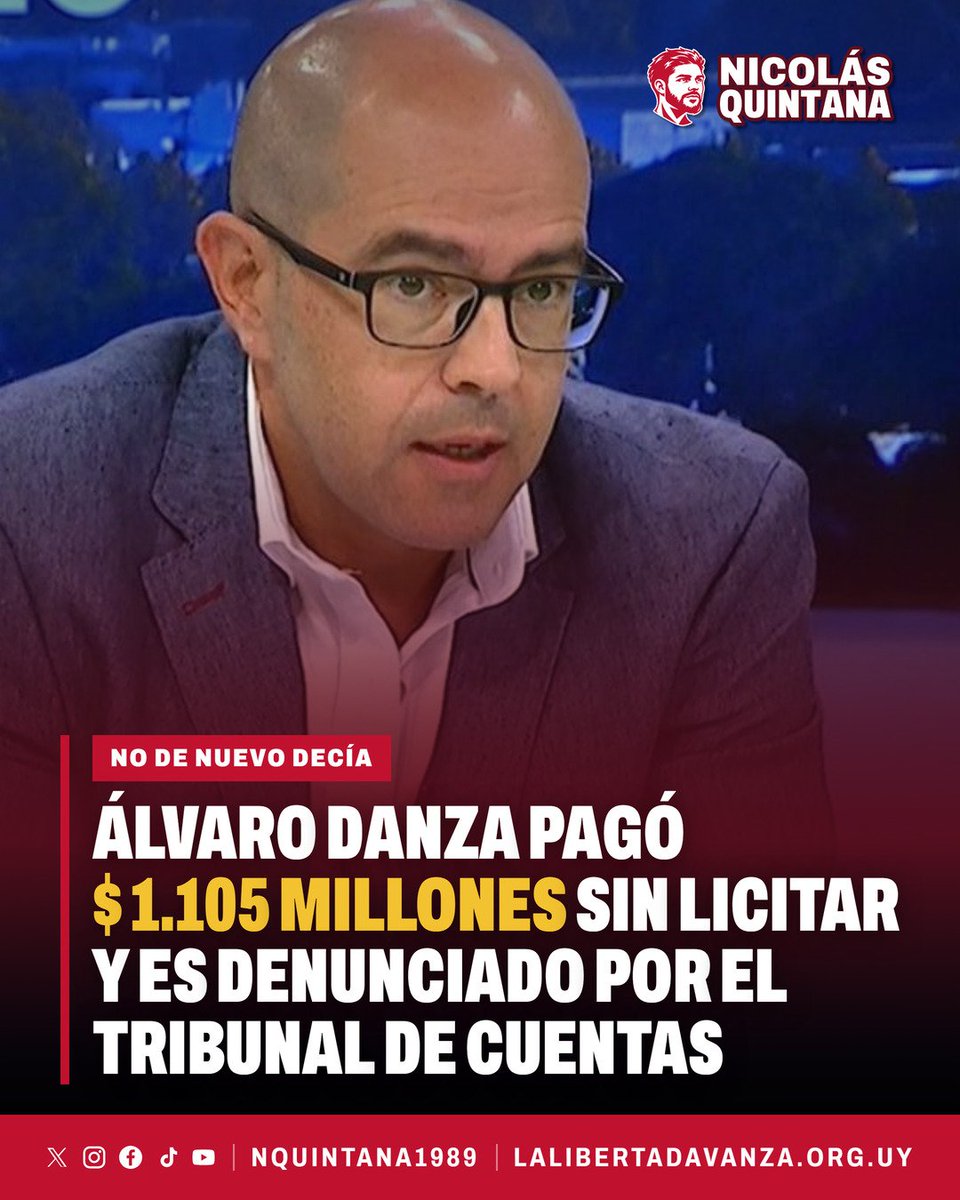 nquintana1989's tweet photo. 🇺🇾 | NO DE NUEVO DECÍA: Álvaro Danza, presidente de ASSE, pagó $ 1.105 millones en traslados sin licitar. El Tribunal de Cuentas lo observó y la plata salió igual. Lo que el Frente Amplio denunciaba no era el problema. Era el turno. https://t.co/cuSAsUlrp4