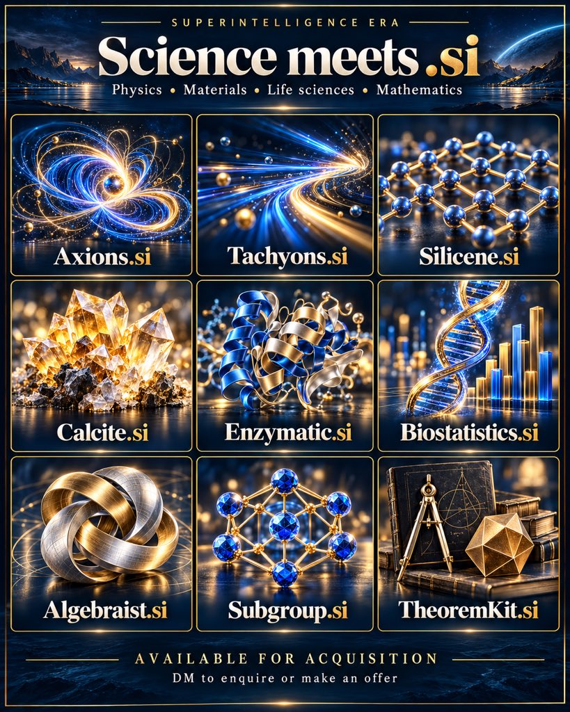 DannyIO's tweet photo. Crazy sale yesterday on https://t.co/Jlm6bcZQbE for $25,000!

I have some other science related .si domains available for acquisition.

DM if interested

https://t.co/kK0wa6eOl6

https://t.co/2pNn4onUvt

https://t.co/5t2gsLQCwJ

https://t.co/I23StbDXCz

https://t.co/lzG6h9blnX

https://t.co/tRnbDMl31Q

https://t.co/SJgmDj4KUu

https://t.co/q6IAOtTpqy

https://t.co/65mjp91pRp
