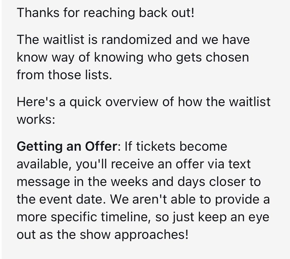 stylesdagger28's tweet photo. reached out to @seated because i signed up for the waitlist in july for harryween… great to know they don’t prioritize those who signed up early 🫩 https://t.co/xMEacI0hlr