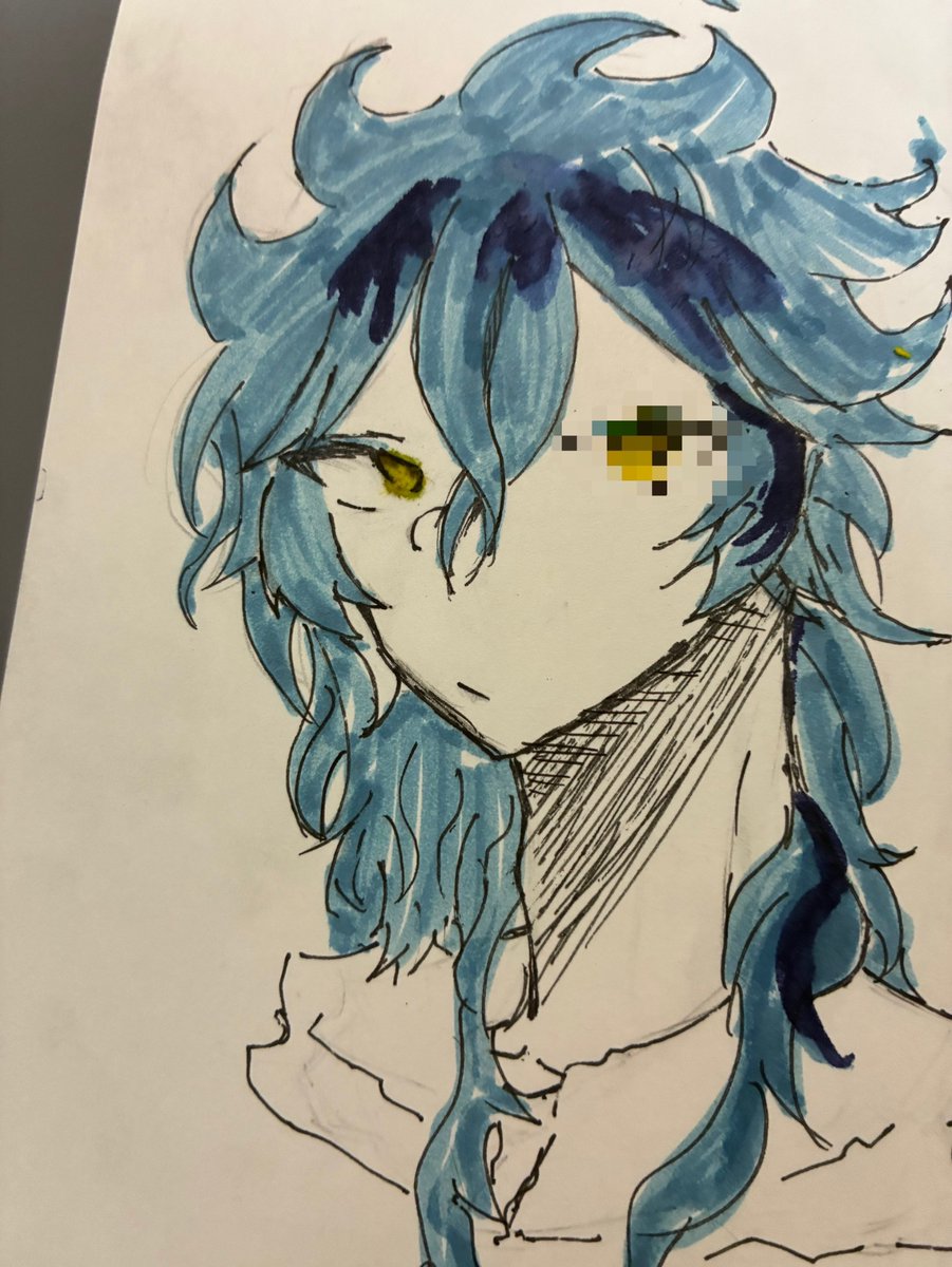 pal_0122015's tweet photo. 線画と髪色(途中まで)は上手くいったのに！！！！ https://t.co/xH2s0pNke7