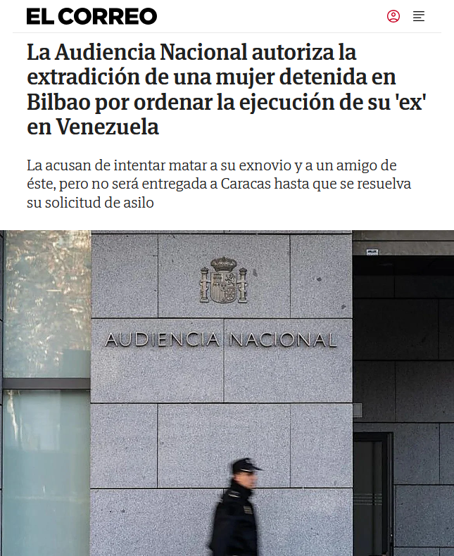 FundaHOM's tweet photo. ·Una mujer en Venezuela convenció a su novio para que intentase matar al ex de ella.
·Consiguieron una pistola y lo interceptaron en la calle, abriendo fuego contra él y un amigo, hiriendo a ambos
·Tras eso la mujer se fugó a España, donde ha pedido asilo.
https://t.co/nv8ec4n2w1 https://t.co/sA0RPQNOzZ