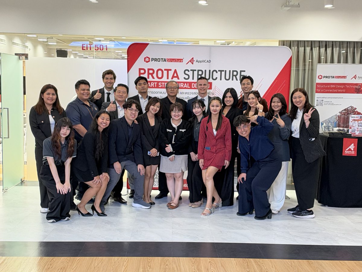 ProtaSoftware's tweet photo. Great energy, great questions, great engineers! 🙌 Thank you, Bangkok, for joining the ProtaStructure Suite 2027 Global Launch! #ProtaStructure2027 #ProtaStructure #GlobalLaunch #StructuralEngineering #Bangkok #Thailand https://t.co/YQEXIRQ02b