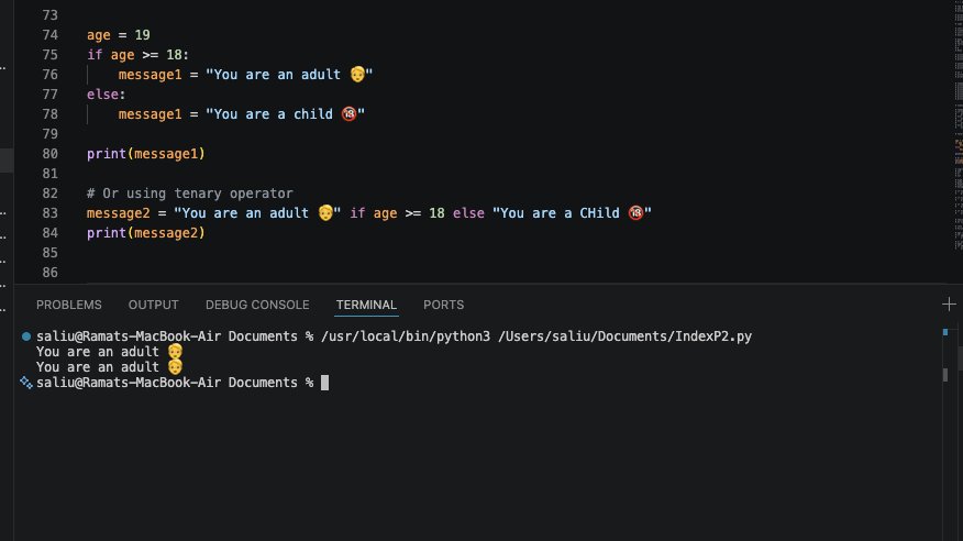 Mukthar_web3's tweet photo. Here is a simple code that i use tenary operator to make it shorter.
#pyhton https://t.co/GSlMHl4JkA