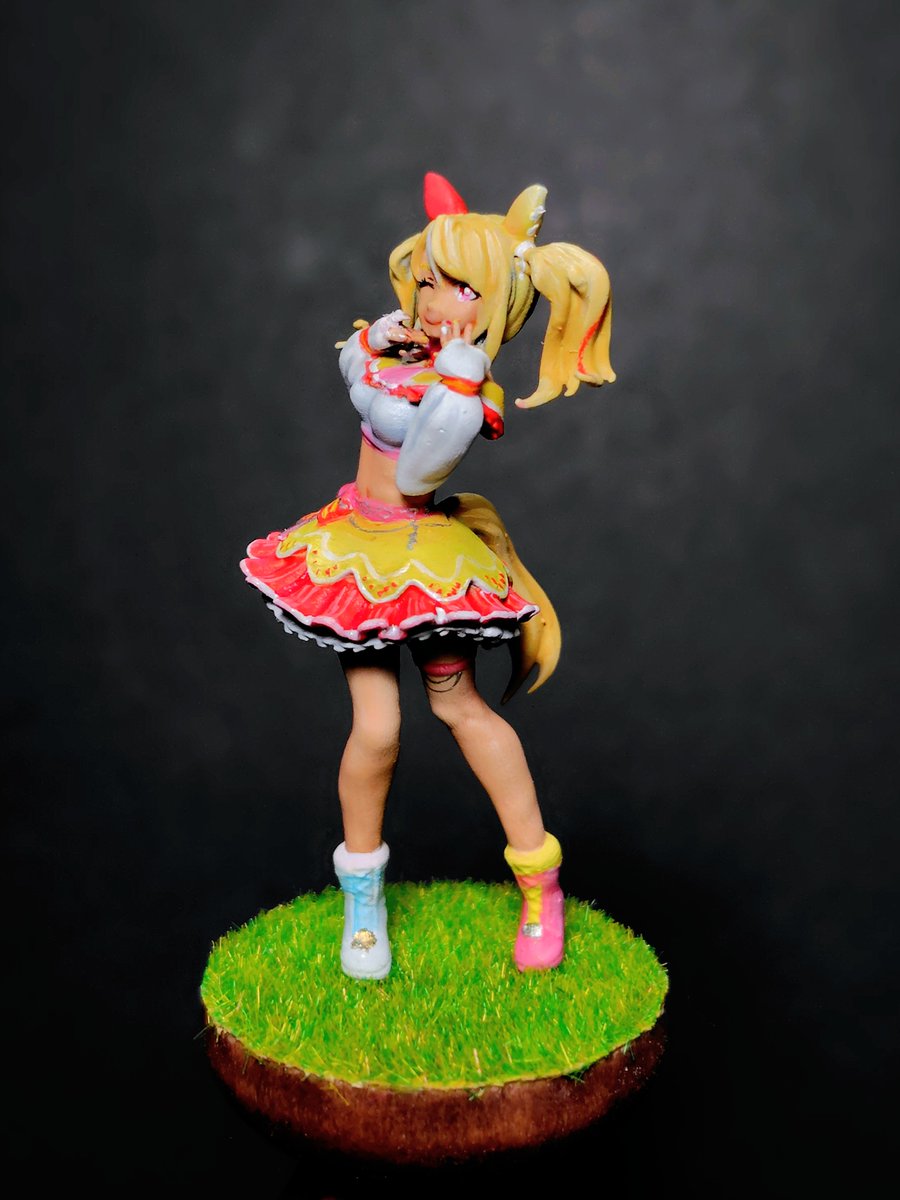 xJADdldyza8C8QE's tweet photo. #ガレージキット

原型「秋月剛」様（ @akidukituyosi ）
卯月様（ @uzukiuzu1 ）

1/35  [Assorted Cuteness♡]
フサイチパンドラ
完成しました!
油絵具の筆塗り仕上げです。
ミニチュアウマ娘シリーズ累計64人目の完成になります。
この調子でどんどん塗っていきましょう！ https://t.co/4eGas2xZhH