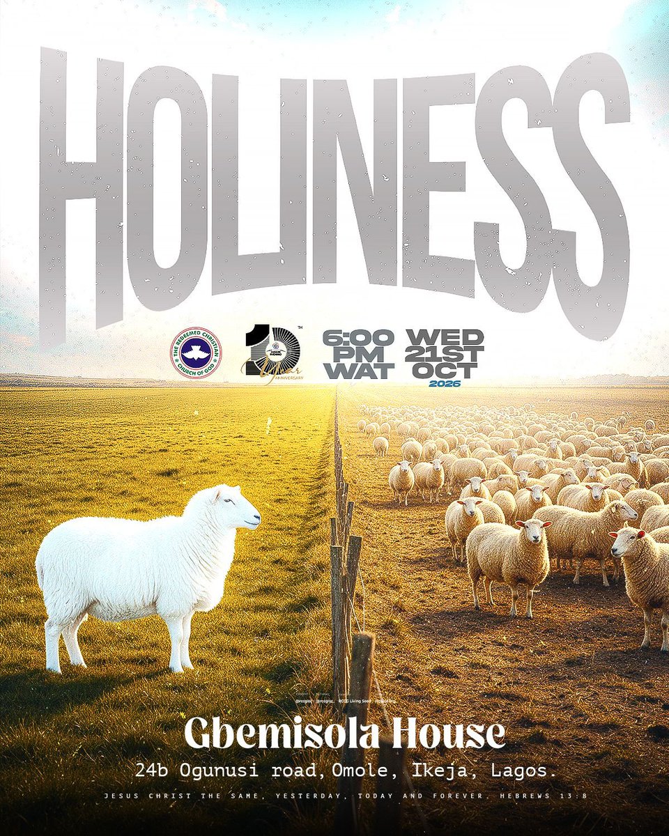 rccglsc_'s tweet photo. Follow peace with all men and holiness, without which no man shall see God.
Join us for an amazing time in God's presence this evening by 6pm prompt as we look at the topic "Holiness".
See you soon π
#LSCat10 #rccglsc #teamard #holiness #midweekservice https://t.co/moI7J71Y3S