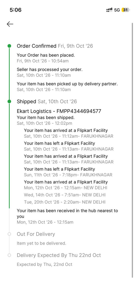 pankaj_chandan7's tweet photo. Extremely disappointing, @Flipkart!

Ordered an air purifier on 9th Oct, promised delivery by 12th. Since then, delivery has been pushed to the next day repeatedly. Today is 21st Oct, and still no sign

@Flipkart @flipkartsupport @jagograhakjago @_Kalyan_K https://t.co/W1jSDNA4Bx