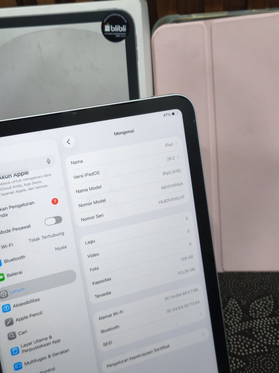 Faza260's tweet photo. iPad gen 11 128gb iBox hb99% CC40. Unit jarang banget di pakai.
bogor kota |Cod jabodetabek |rekber shopee |tukar tambah | No.Wa 085780070849
#preeloved #zonauang https://t.co/Ax70M6XL2b