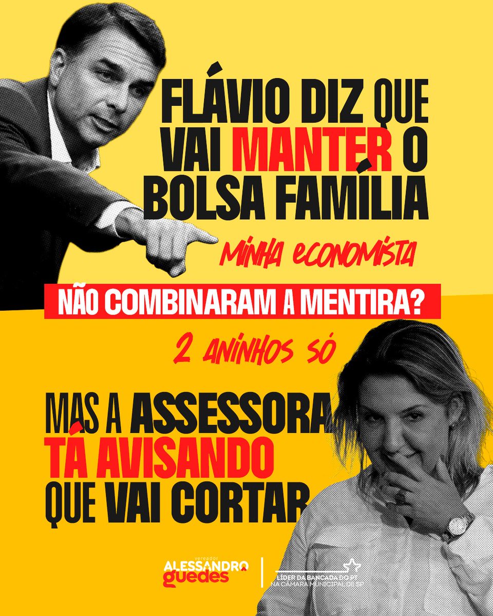 AlessandroGuede's tweet photo. 🚨FLÁVIO, O MENTIROSO - Faltou combinar a mentira com a sua assessora econômica, hein senador? 🤥
#AbreOSigiloFlavio 
#arregão
#FlavioVaiAcabarComBolsaFamilia 
#FlavioMiliciano 
#LULAVAIVENCER https://t.co/l0zln0udS0