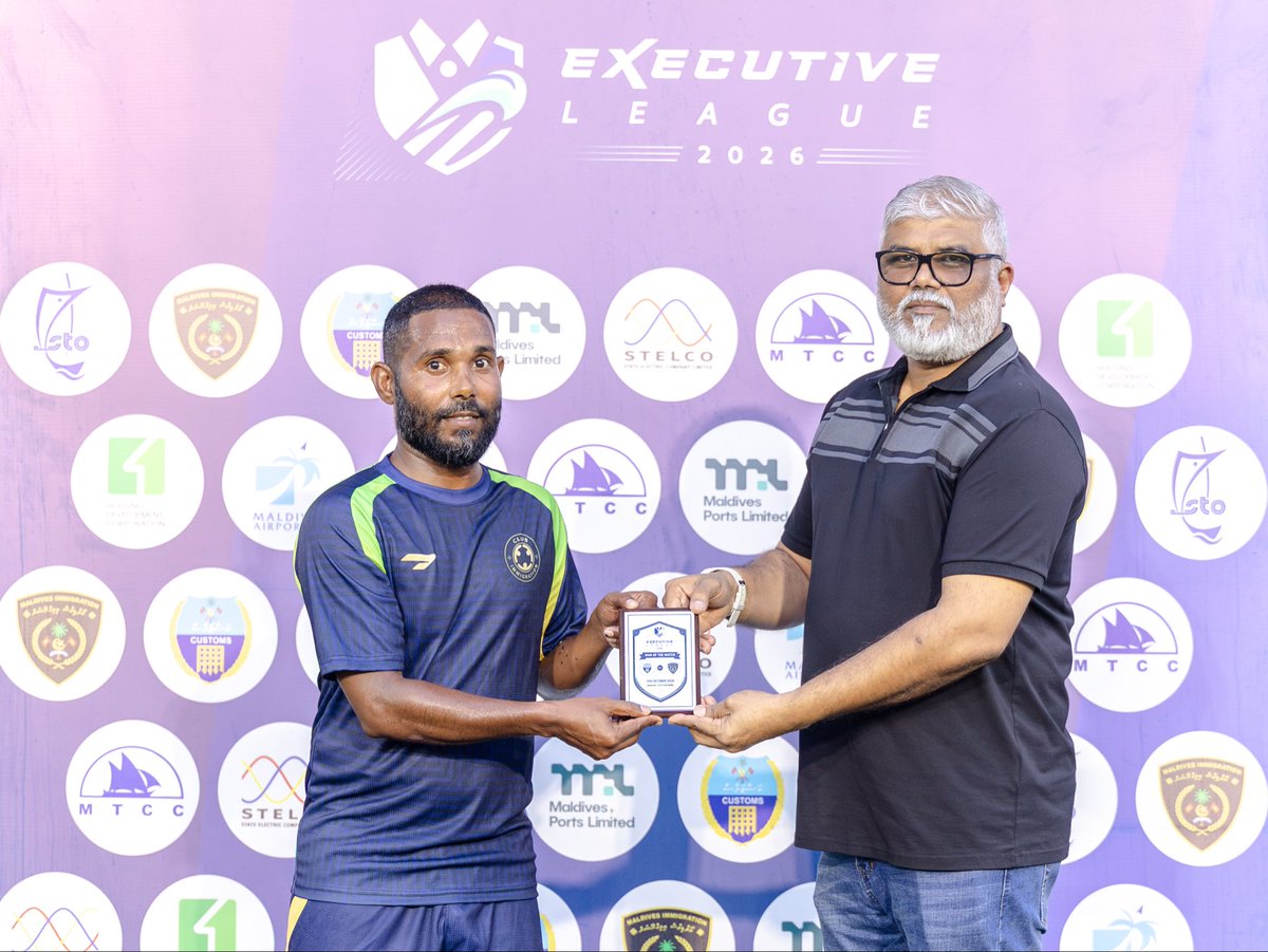 CustomsMv's tweet photo. Congratulations to Immigration’s Afiu Mohamed Hamid, jersey no. 47, who was named Man of the Match for his outstanding performance. 👏

Keep pushing, Team Customs! 💪⚽ https://t.co/8y3JWAVsuL