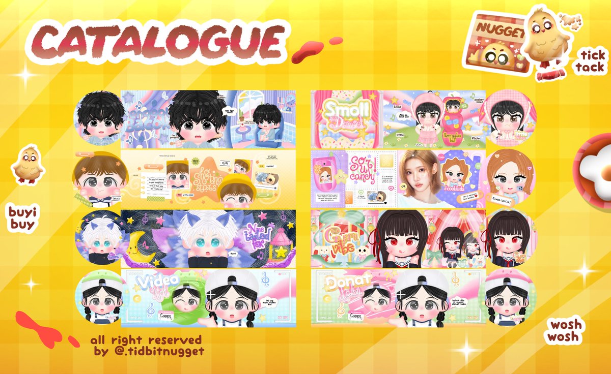 tidbitnugget's tweet photo. Help repost please? Thank you!

Temen-timun, Rangie sudah open santai untuk katalogue layout by req chibi yaa, available recolor dan in rush juga! Untuk detail katalogue dan formnya rangie sertakan di bawah yaa, jangan lupa baca tnc juga! Yuk jajann

#bealanja https://t.co/IGfQQDgZPb