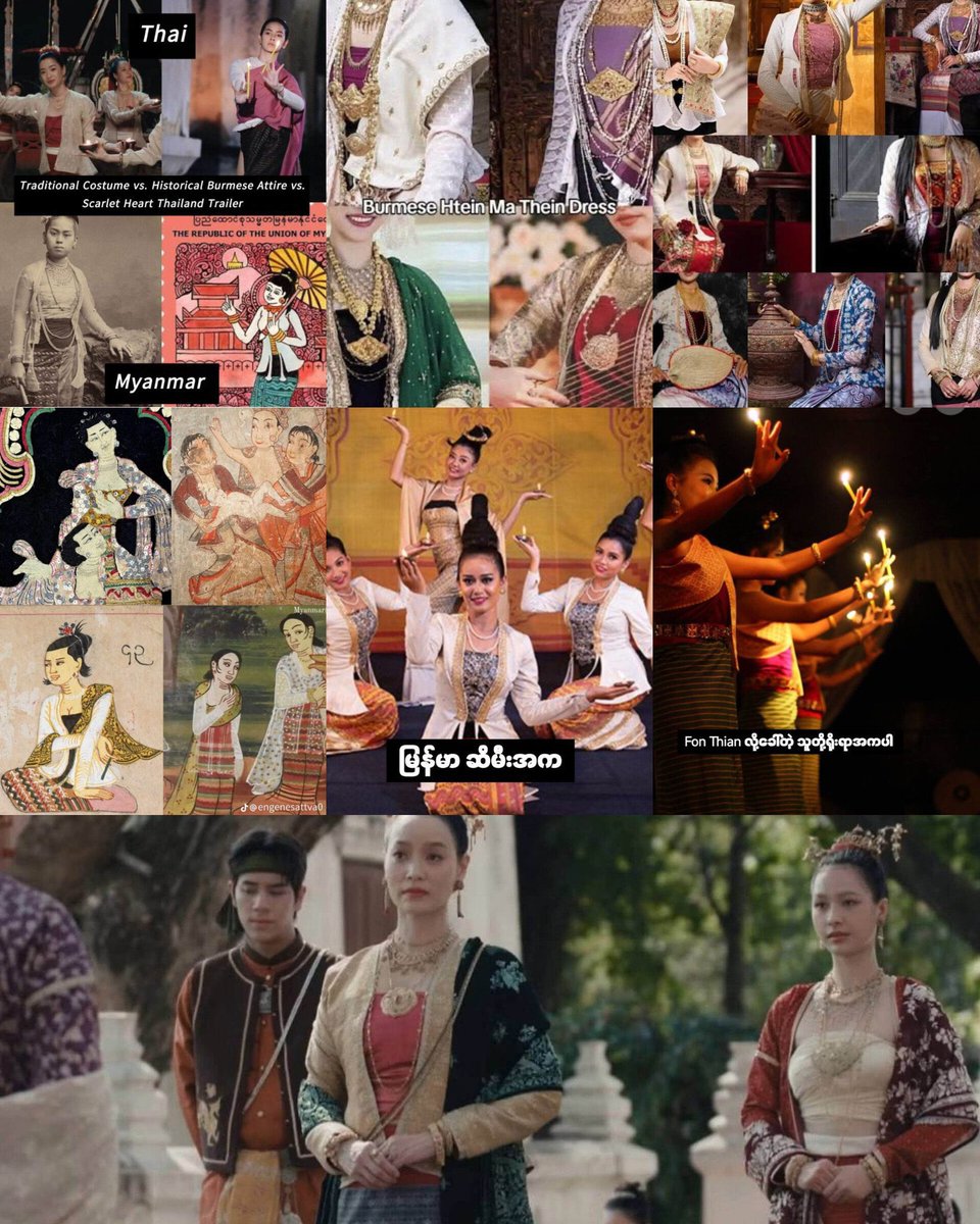 skynanimyaz69's tweet photo. We call on @GMMTV and the #ScarletHeartTH production team to take responsibility for the use of Myanmar’s traditional attire and oil-lamp dance without proper acknowledgment. These are not merely costumes or visual elements; they carry cultural and historical significance. Cultural inspiration should never come at the expense of recognition and respect. We urge the production team to address these concerns and give proper credit to Myanmar’s cultural heritage. 🇲🇲

Shame On You 

@GMMTV
#RespectMyanmar 
#MyanmarCulture