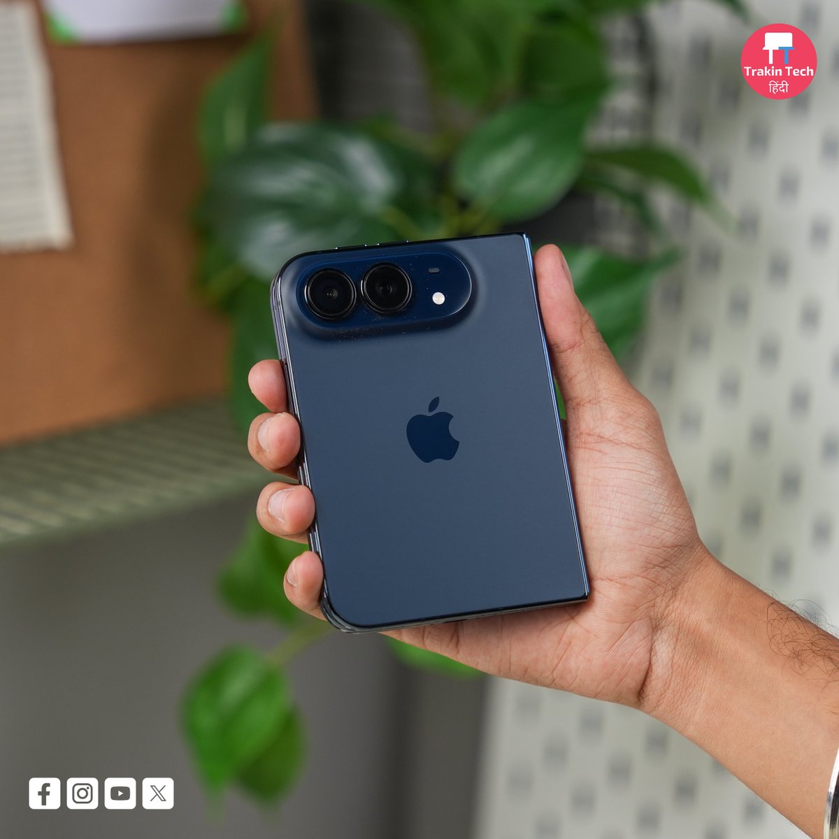 TrakinTech's tweet photo. Our thoughts on the iPhone Duo. 

It feels like the sturdiest, most durable foldable we've used so far. But it's not perfect.

👉 Best inner folding display we've seen, but the crease is still visible
👉 The matte finish cuts glare but reduces contrast
👉 Performance is good, but not better than the Pro Max
👉 Good cameras for a foldable, but no telephoto
👉 Good battery life and charging speed
👉 Creative software, but still maximum apps are not optimised for this.

Would you pick the iPhone Duo over the iPhone 18 Pro Max?