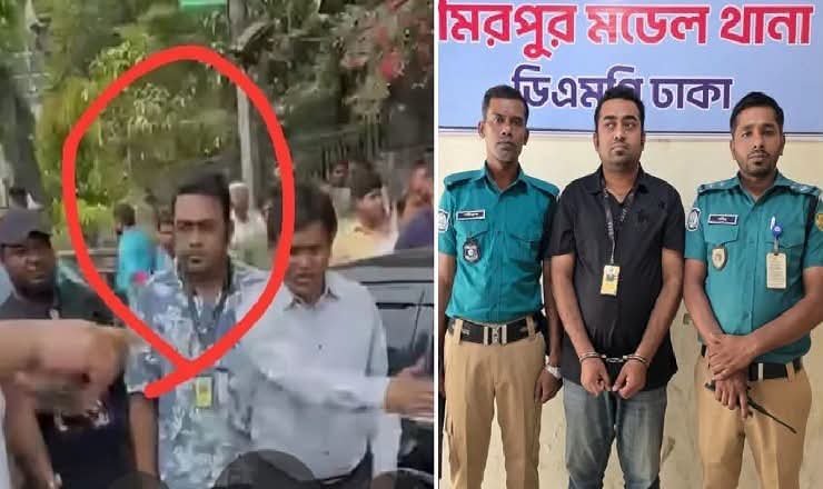 Defres360's tweet photo. A leader of banned organisation (BAL) managed to approach PM Tarique Rahman during a visit to Mirpur-10, exposing a serious security lapse. PM’s security and intelligence teams failed miserably, noticing the incident only after the video went viral. The man was arrested today. https://t.co/r1Il5tIExV