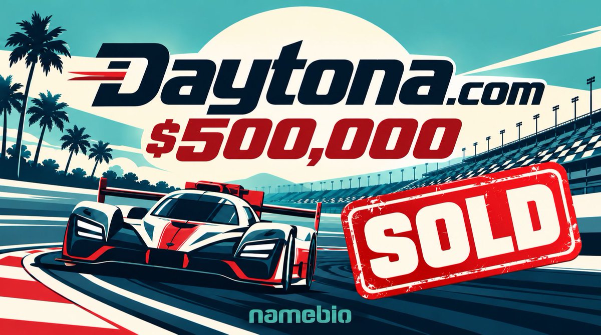 NameBio's tweet photo. Yesterday saw $2 Million in domain name sales, including:

$500,000 Daytona․com
$250,000 ETE․com
$150,000 Dimension․io
$48,444 Scammers․com
$40,000 LakeWedowee․com
$36,000 CloudBrain․com
$25,000 NumbersBank․com
$25,000 Fractal․si
$25,000 Game․si
$24,505 Bee․org
$16,995 Equira․com
$16,888 USDT․org
$12,500 LFG․si
$10,505 Transcend․xyz
$8,786 SparklePay․com
$8,500 Inoca․com
$8,500 Wedowee․com
$8,500 TradeConnect․com
$8,000 Me․md
$7,999 Revis․io
$7,495 Surplus․si
$7,000 Models․co
$6,999 JobsiteTrailers․com
$5,500 Middle․si
$5,001 CarInsurance․si
$5,000 Directors․si
$5,000 Outcome․si
$4,995 Crow․si
$4,988 CryptoTax․org
$4,361 Aggregate․ai

📊 Top 100 Sales: https://t.co/iqCnljKaok
Repeat sales + charts in reply 👇