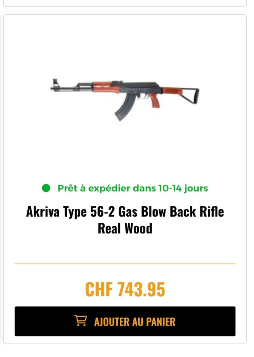 neutral_af's tweet photo. It's really funny that in Switzerland an airsoft Type 56-2 is more expensive than a real one https://t.co/PuAY8MuPvt