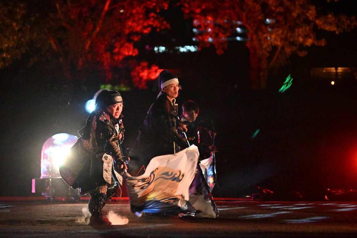 1657alice's tweet photo. 2026.10.10 #よねざわ戦国花火大会
魂の帰還
夢のような一日だったなぁ…
#やまがた愛の武将隊
#劇団ほじなし
#MichirU https://t.co/FsmMs061TQ