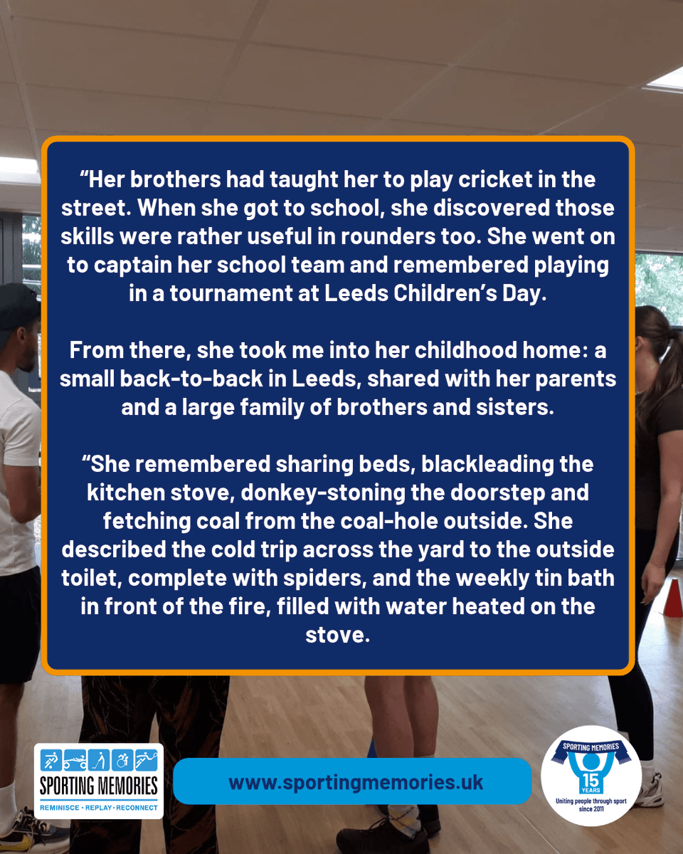 SportsMemNet's tweet photo. This time last week, we were celebrating turning 15 with our first #SportingMemoriesDayy!

We wanted to share this powerful memory from Linda, our Community Club Co-ordinator in Leeds, on how a recent meeting with a woman in her nineties showed our impact. https://t.co/vqP6yRVtY7