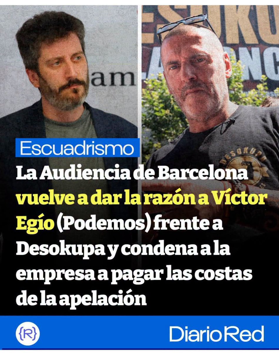 EgioVictor's tweet photo. Por varios motivos llevo una semana muy jodida, pero esta noticia todavía me saca una sonrisa.

La Audiencia de Barcelona condena por segunda vez a Daniel Esteve a pagar las costas después de ponerme una denuncia falsa. 

El tipo lleva miles y miles de euros tirados a la basura en abogados y juicios, que se podría haber gastado, por ejemplo, en un buen dentista…

https://t.co/JmVYV1IIWV