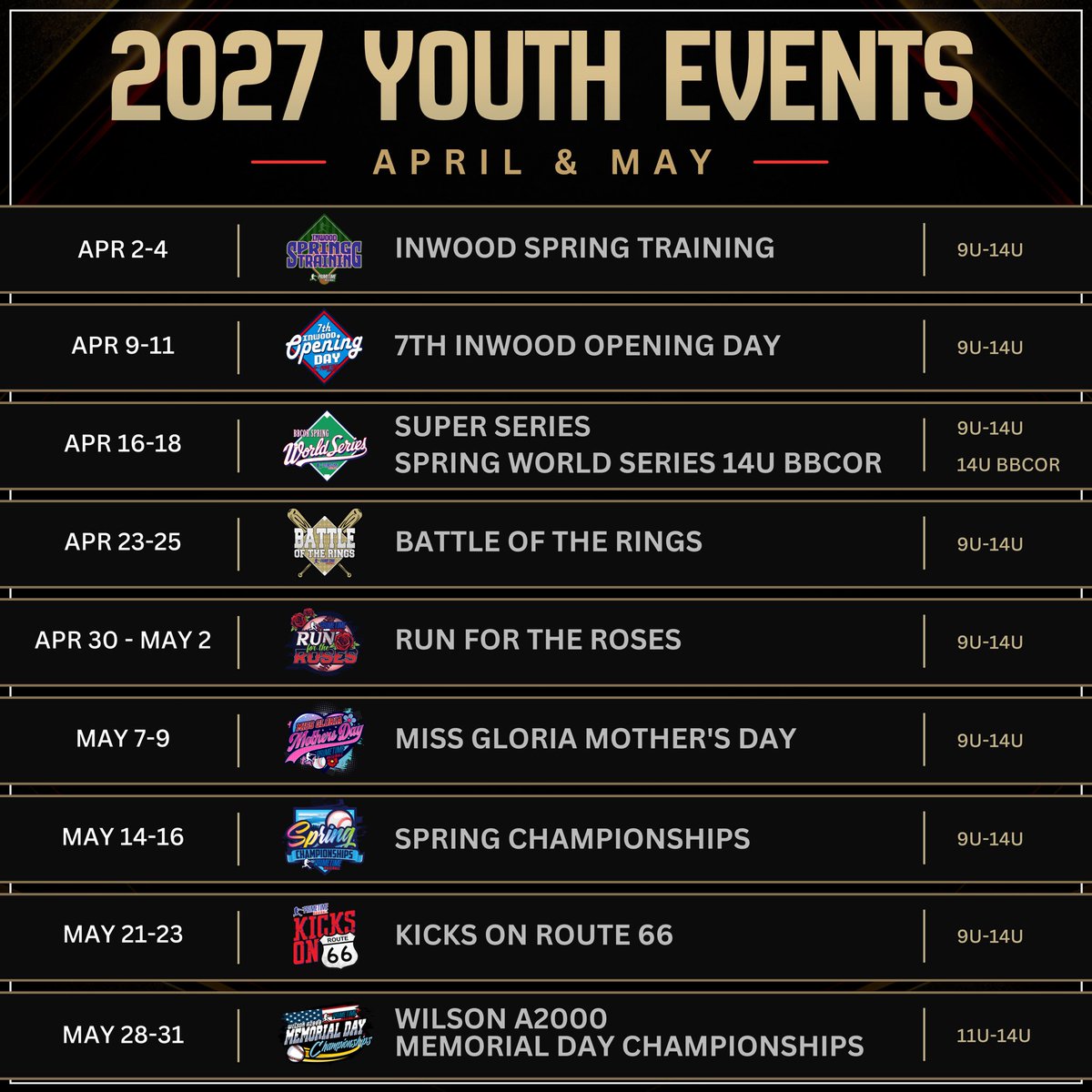 PrimetimeIL's tweet photo. 🔥𝐏𝐫𝐢𝐦𝐞𝐭𝐢𝐦𝐞 𝐘𝐨𝐮𝐭𝐡 𝐓𝐨𝐮𝐫𝐧𝐚𝐦𝐞𝐧𝐭𝐬🔥

9u-14u | 14u BBCOR, Open, AAA, AA, A

Inwood Sports Complex | Slammers Stadium | Romeoville HS

➡️ https://t.co/wMjeyRY00Y https://t.co/8hOFXJ0fSf