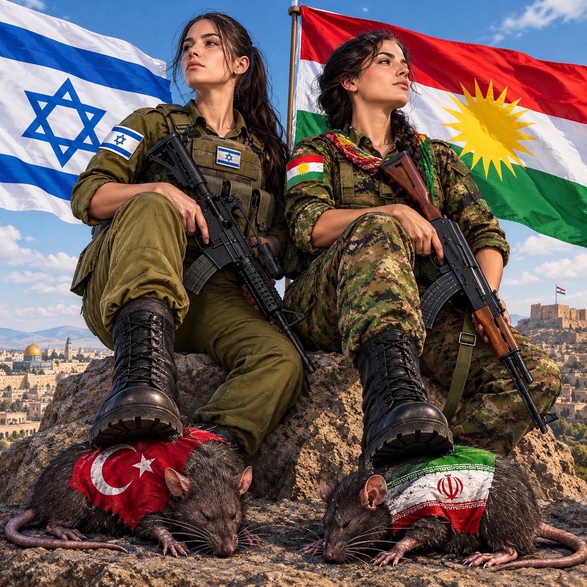 Yasser_Kobani's tweet photo. Together, we will win. https://t.co/YcYPPIUfwn