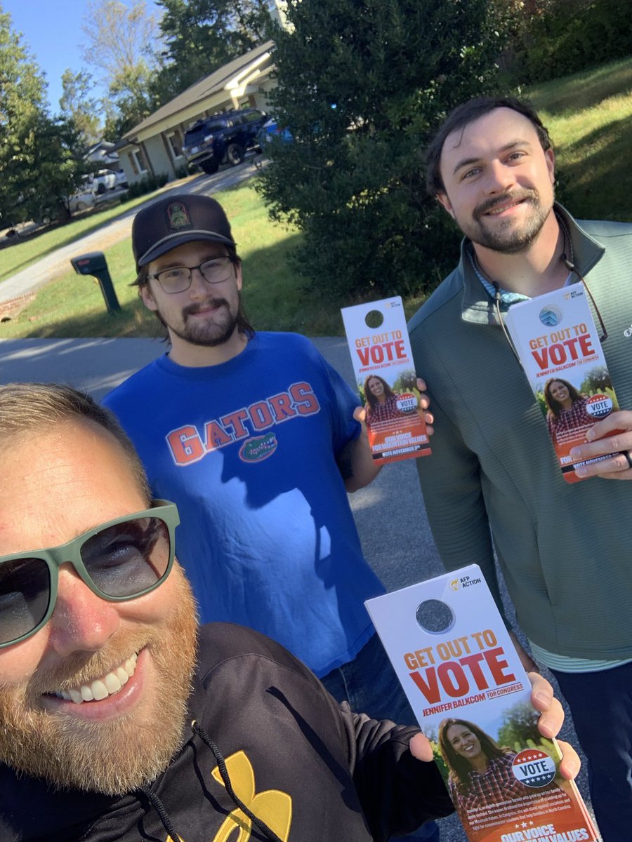 ChrisRodNC's tweet photo. We’re out in WNC this week making sure @JenBalkcom gets over the finish line! 🇺🇸 @AFPAction https://t.co/HIlK7FItbl
