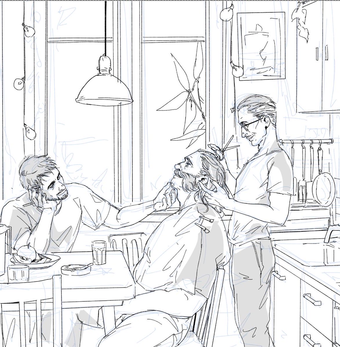 comaagain's tweet photo. WIP. 
Haven’t got time to draw for few days and I miss them so bad 😭😭 https://t.co/CKVF7zdgvM