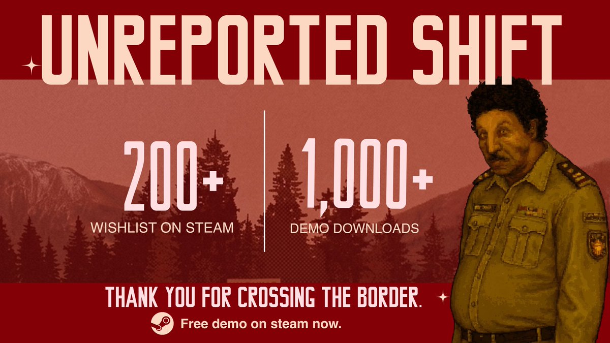 UnreportedShift's tweet photo. There are already so many of you. We’re just a small team with no budget, so these numbers mean a lot.

Thank you for trying the demo and adding us to your wishlist - if you haven’t played yet, the demo is free, and if the game stayed with you, please wishlist it. https://t.co/308Fqo5TDC