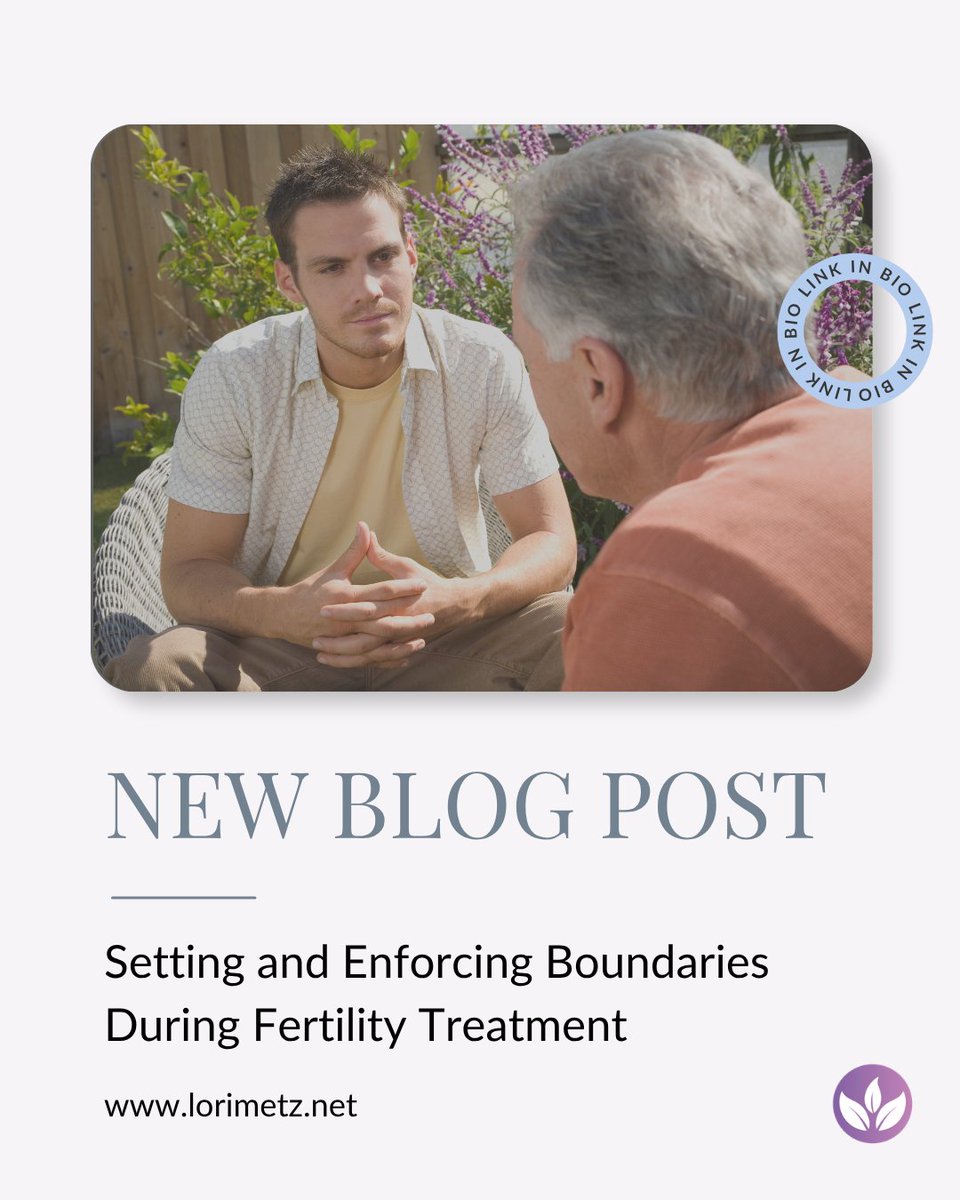 lorimetzlcsw's tweet photo. Even a caring question can feel overwhelming during fertility treatment and family-building. You get to decide what you share and with whom. My new blog explores setting boundaries, communicating them, and following through.

https://t.co/rP50MbG2Gp

#IVF #ttc #infertility https://t.co/INEAkUcCY6