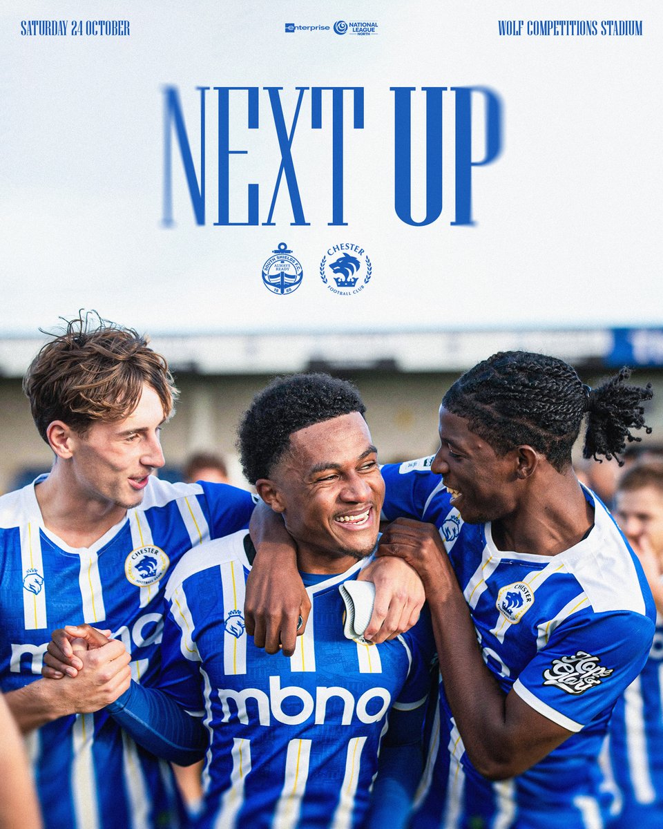 ChesterFC's tweet photo. Saturday. CFC Away ✊

Let’s stick together and back the lads in the North East. UTS! 💙 https://t.co/cJZvwn7N9o