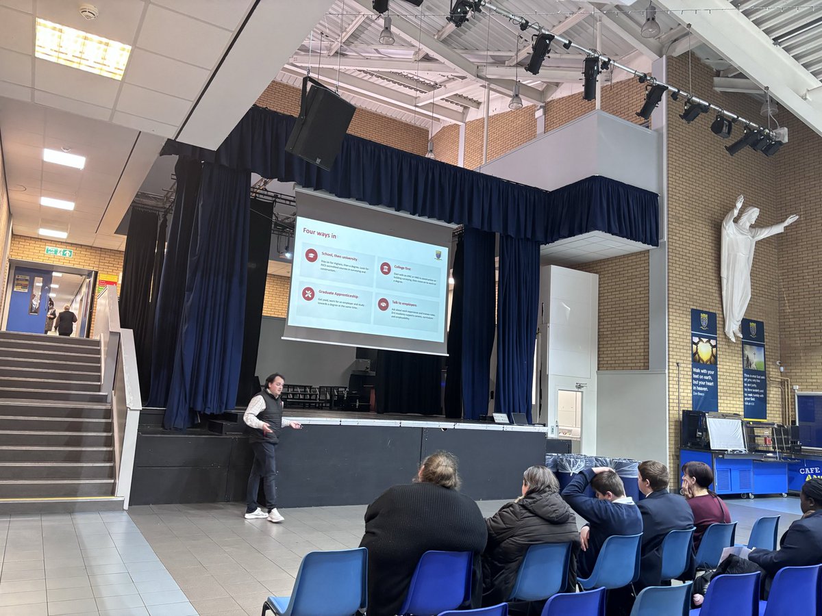 MsBurrell1985's tweet photo. Thank you so much to everyone who came along to our school career’s fair. There was such a wide range of careers, pathways and experiences shared that really helped give our pupils an insight into their potential futures. It was great to see former pupils returning as well. https://t.co/QD71Sz8zrs