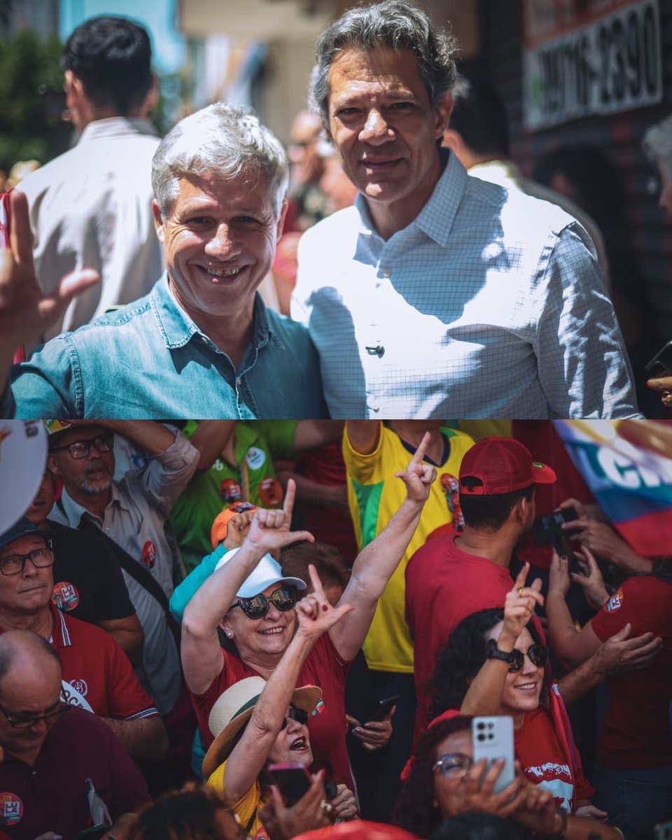 Haddad_Fernando's tweet photo. NOSSO ATO FOI INCRÍVEL, CAMPINAS! ❤️🇧🇷

O Largo do Pará foi palco de um grande encontro nesta manhã, com muita gente reunida para virar voto até o dia 25. É essa energia que precisamos levar para todo o país. Vamos juntos rumo à vitória! É 13!
(+) https://t.co/hs3xY8knUJ