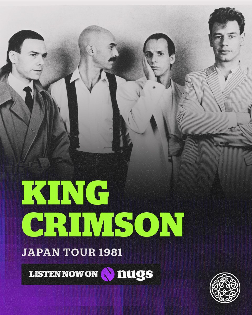 DGMHQ's tweet photo. Now streaming on nugs, 8 shows from King Crimson’s first-ever Japanese tour in 1981. Listen now ➡️ https://t.co/n97R0d6EtT https://t.co/31dOMKgkO5