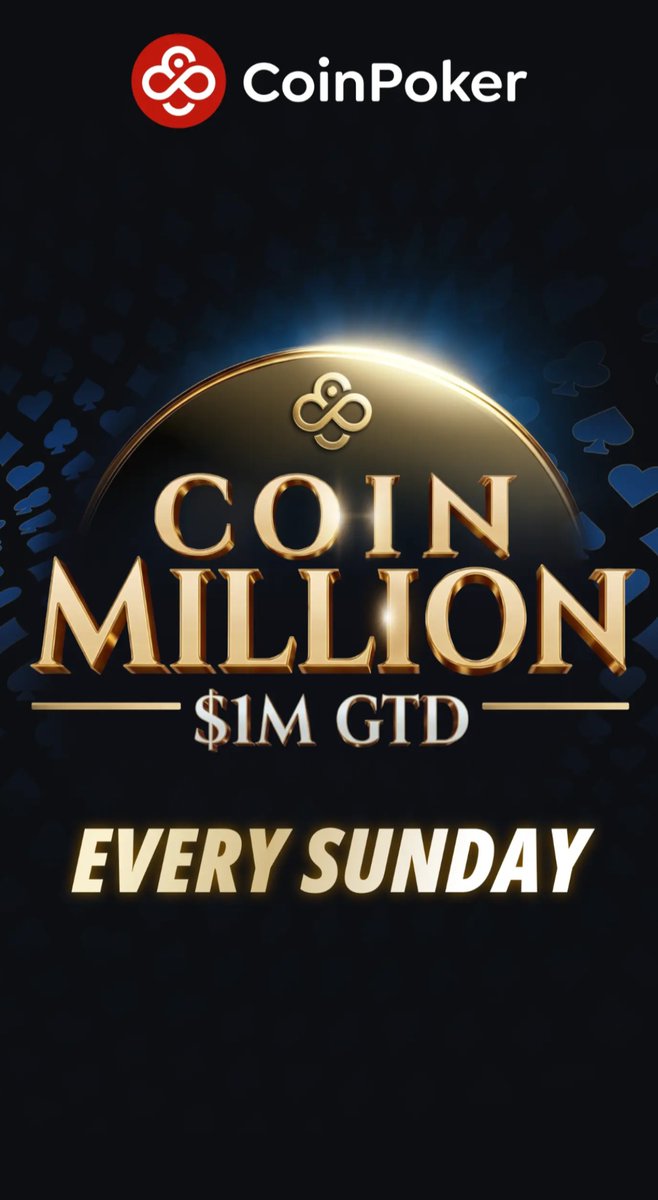PokerPl62891429's tweet photo. Over 150 countries and available in every state. @CoinPoker_OFF now running the #coinmillion #poker evey Sunday. Good luck on the felt! https://t.co/bGYJvdQmr1
