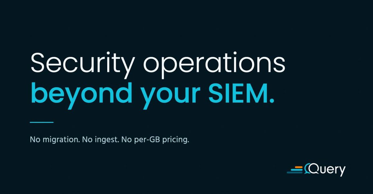 query_ai's tweet photo. Security operations beyond your SIEM.  

Lower SIEM costs. Expanded coverage. The data foundation AI agents need.  

Your data becomes operational wherever it lives: AWS, CrowdStrike, Databricks, Splunk, and 50+ more sources.

https://t.co/aPHK3bHgq3 https://t.co/UzybWVZZUX
