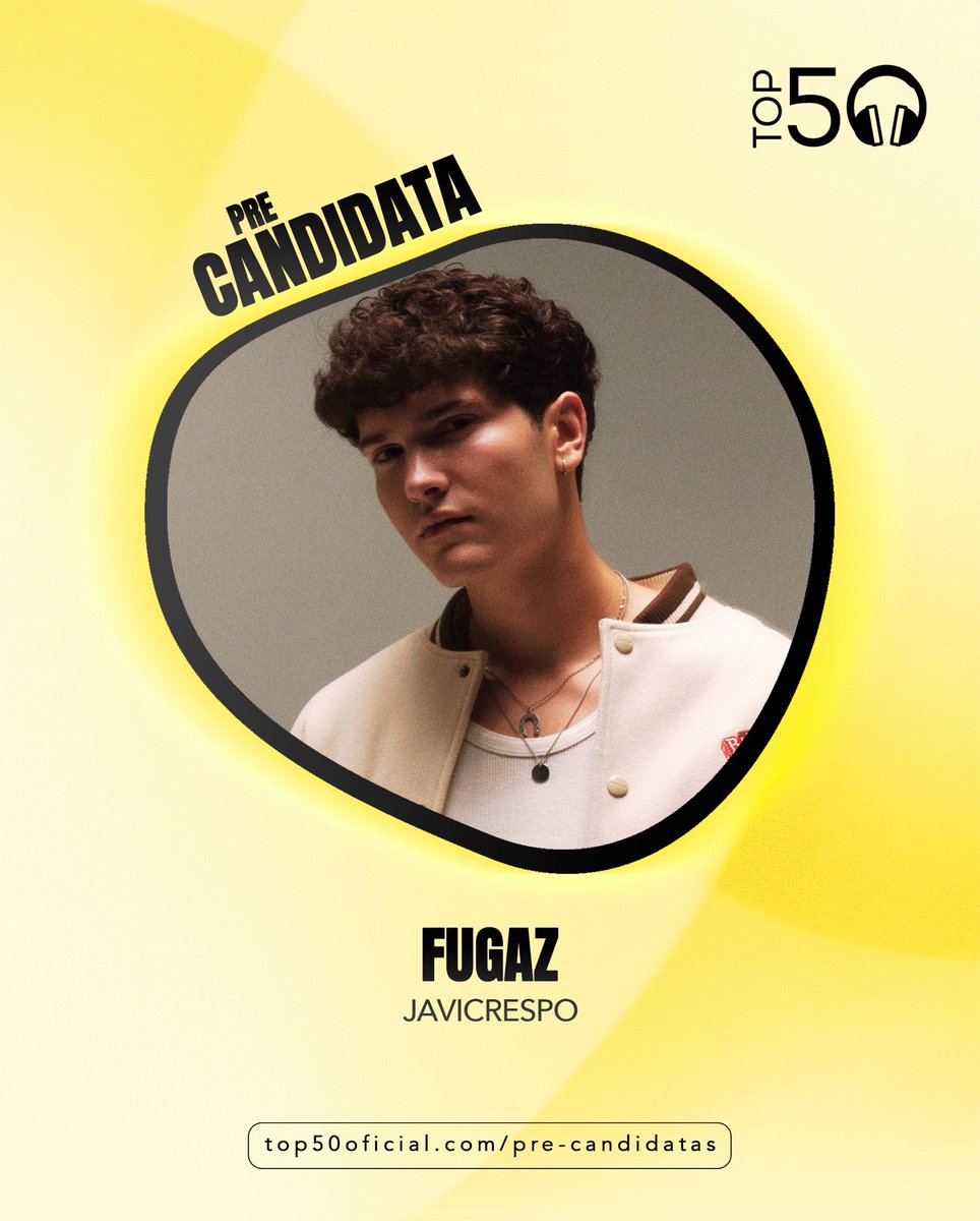 Top50Oficial's tweet photo. 🆕 PRE-CANDIDATA TOP 50 🆕

@xrespo_ 
‘FUGAZ’

— 📩 Ya puedes votar aquí: https://t.co/lD2h8XjldO https://t.co/ajr2gCcOj1
