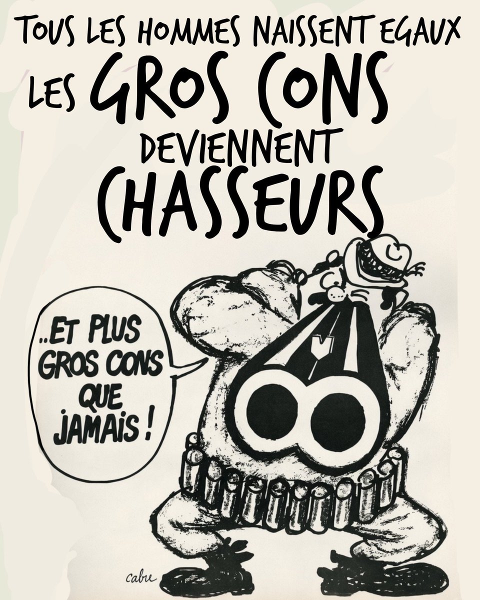 zebratrwa's tweet photo. #Cabu #Chasse https://t.co/LrSjA8Nd0C