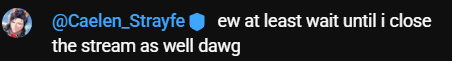lohensluvr's tweet photo. "ew at least wait until i close the stream as well dawg"

😭😭😭😭😭😭😭 https://t.co/ulVvASm2Xt
