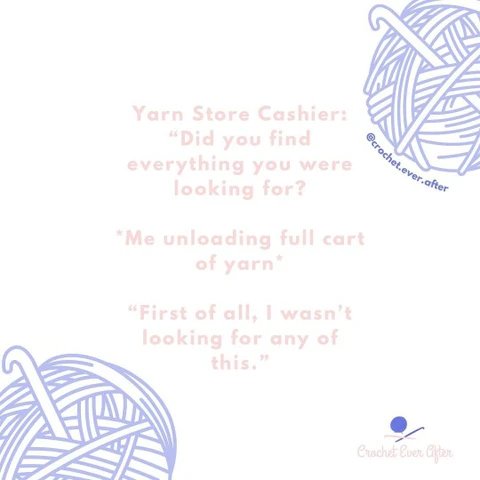 Crochetmelovely's tweet photo. 😉🤪🤭 @crochet.ever.after
.
.
.
#yarn #crochetersofinstagram #crochetmemes #funny #knittinginstagram https://t.co/hXnb6Asmv9
